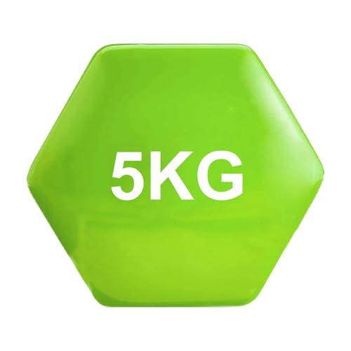 Image of amazon basics Vinyl Fixed Dumbbell Pair, 2 x 5Kg, Green