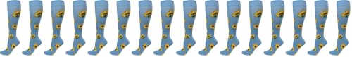 Image of Prestige Medical Large Calf Compression Socks, Sunflowers on Blue