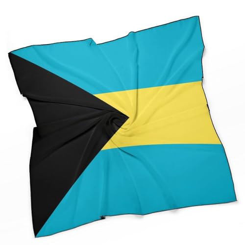 Bahamas Flag Classic Silk Scarf for Women Neck Hair Wrap Head Scarves for Sleeping Gift, 0ne size3