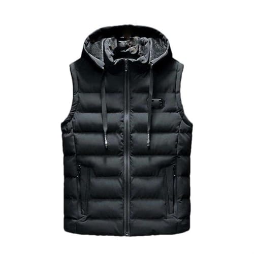Veste sans manches homme zippée col montant unie automne