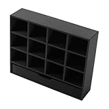 Soluzione di Archiviazione Elegante: La casa di bambola scaffale libreria combina un'elegante archiviazione aperta a 12 scomparti con dettagli di arredamento proporzionati, migliorando il realismo della scena riempiendo le stanze domestiche in miniatura con vita e offrendo un palcoscenico per esporre mini stoviglie e in mostre coinvolgenti.