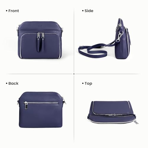 Image of befen Genuine Leather Crossbody Purses for Women, Women's Small Crossbody Shoulder Bag with Built in RFID Wallet
