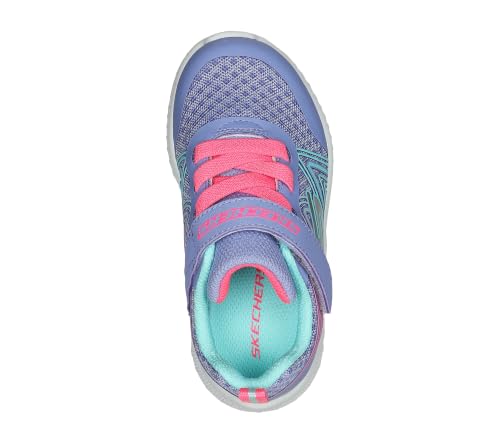 Skechers Unisex-Child Microspec Plus - Swirl Sweet Sneaker, Perwinkle/Multi, 10 Toddler β image 3