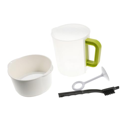 TOGEVAL 4 Piezas Accesorios para Máquina de Leche de Filtro de Malla Fina Colador Multifuncional con Taza Varilla y Cepillo de Limpieza Bolsa para Leche Vegetal