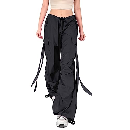 Pantalon cargo taille haute femme WWricotta pour affiner la silhouette