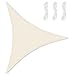 SONGMICS Sonnensegel, 6,1 x 6,1 x 6,1 m, dreieckig, Sonnenschutz, UV-Schutz, für Terrasse, Garten, Outdoor, beige GSS006M01