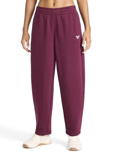 Reebok Women’s Barrel Pant, Standard Fit, 28” Inseam, Midweight Cotton-Poly Fabric, Black Cherry, Small - image 1