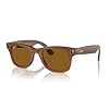 Meta Ray-Ban Wayfarer (Standard) Smart Glasses – Shiny Caramel Transparent, Polarized Brown