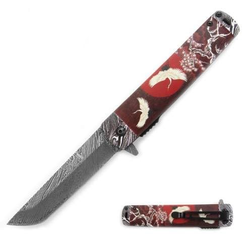 Snake Eye Tactical Every Day Carry Outdoor Survival Pocket Knife (Green Dragon) - Snake Eye Tactical