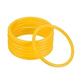 M METERXITY 12 Pack Carnival Toss Rings - Plastic Round Throw Hoops, Apply to Parties/Interactive (3.35