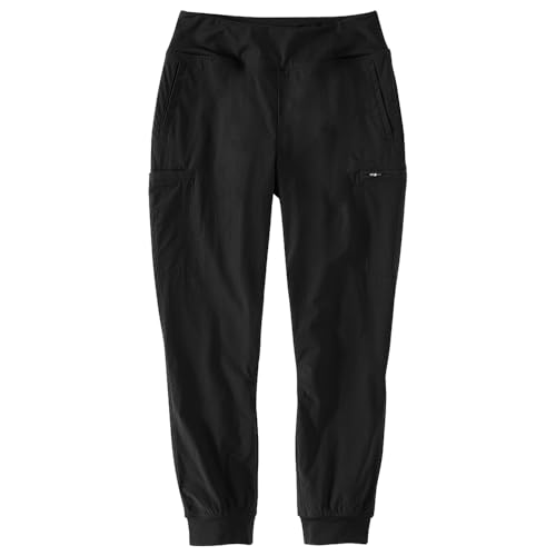 Carhartt Women's Force Relaxed Fit Fleece-Lined Jogger, Black, Medium