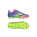 Adidas, Unisex, F50 League Firm Ground/Multi Ground Soccer Cleats (Little Kid/Big Kid), Blue Fusion/Lucid Lemon/Lucid Pink, 6, M