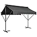 Toldo de pie Independiente Gris Antracita 300x300 cm+ Material: Acero con Recubrimiento en Polvo, 100% poliéster con Recubrimiento de PU