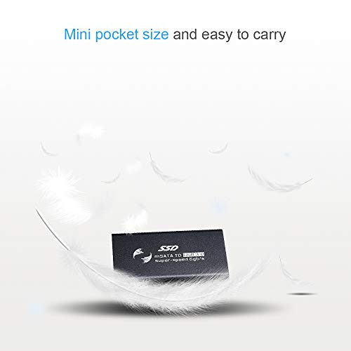 Gabinete SSD, Andoer mSATA para USB3.0 Case Converter Adapter Case externo mSATA SSD Box Gabinete ex