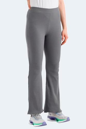 Slazenger KNOXY IN Kadın Bol Paça Koyu Gri Eşofman Altı - Görsel 4