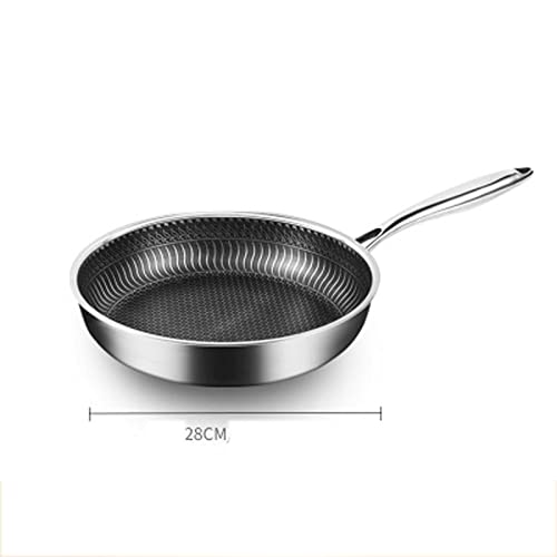 Casserole à frire en acier inoxydable 304 de 28cm avec structure en nid d'abeille double face - 7