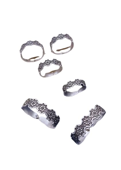 yagyavalkya Latest oxidised silver colour alloy fancy adjustable new ethnic casual toe ring for all girls and womens-picture-36