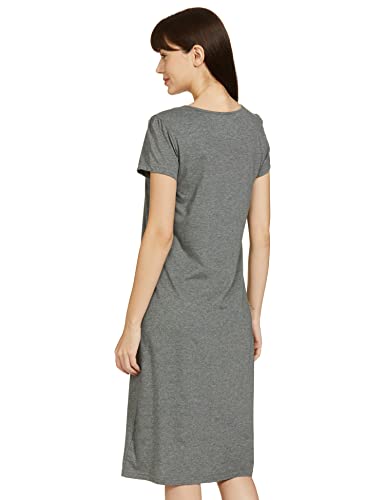 Amazon Brand - Symbol Women's Cotton Calf Length Regular Fit Nighty | Night Dress (Available in Plus Sizes)