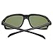 Serengeti Hext Sunglasses (Shiny Black Transparent Layer -Saturn Non Polarized 555nm Green)