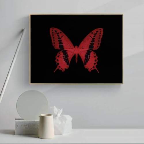 Affiche papillon vintage toile 40x60 cm pour sublimer un mur blanc vide