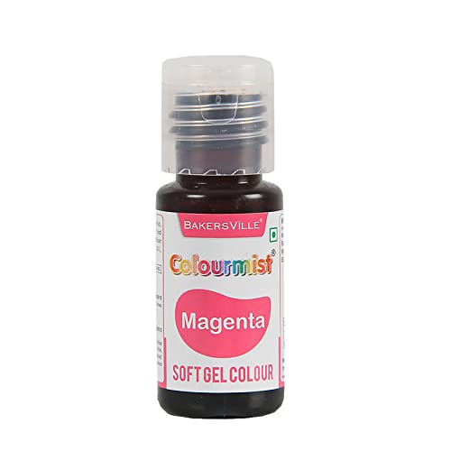 Colourmist Soft Gel Paste Food Color, (Magenta), 20g | Edible Gel Colour For Fondant/Dessert/Baking |
