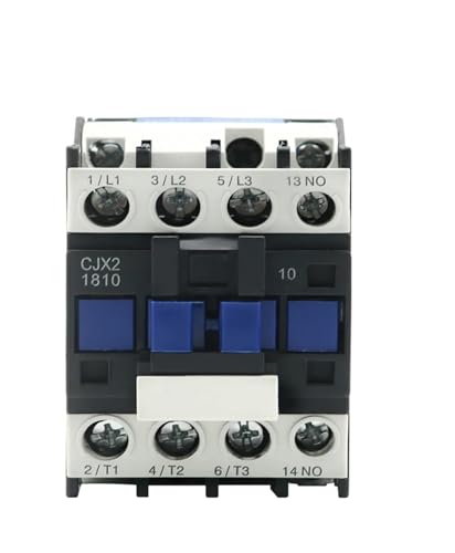 Contacteur AC LC1 CJX2-1810 18A pour circuit triphasé et montage sur rail DIN 220V
