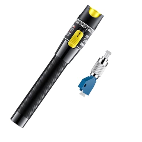 Visual Fault Locator,100-120KM Fiber Optic Cable Tester Meter, VFL Red Light Pen Light Source Testers(Black)