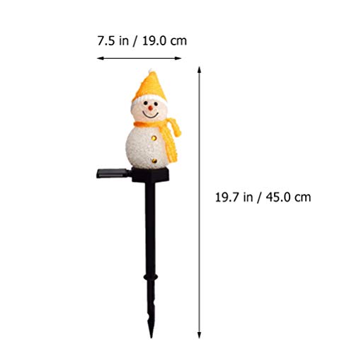Mobestech 2Pcs Solares Luzes Do Caminho de Natal para O Jardim Do Boneco de Neve Ao Ar Livre Luzes d