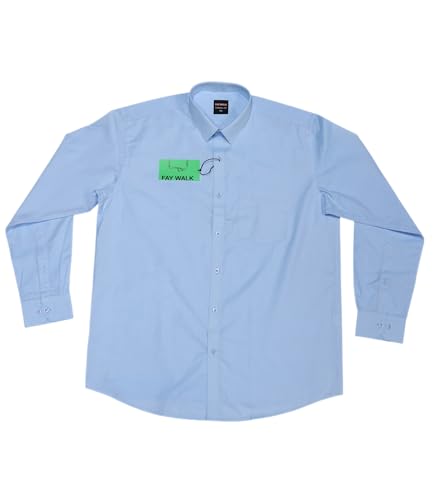 Image of Cotton Blend Formal Shirt for Men | Full Sleeve, Regular Fit, Button Down, Palin & Stylish Collared Neck | Breathable Lightweight Fabric for Office, College Meetings & Gathering
