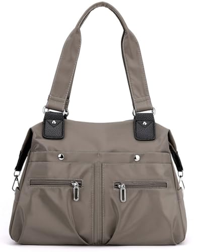 Nylon Tote Bag Large Capacity Water - Resistant Multi - Pocket Convertible Style Everyday Travel Handbag