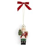 Spode Christmas Tree Tartan Nutcracker Ornament - Christmas Tree Decorations with Tartan Plaid, Festive Holiday Ornaments for Christmas Trees, Mantels, Home Displays - Collectible Holiday Decor