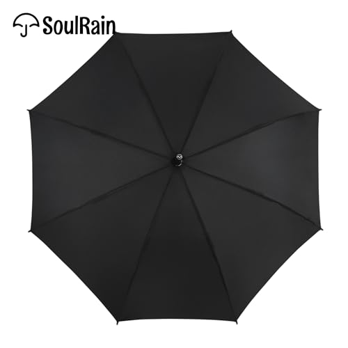 Soulrain XS-WOOD J 48 Inch Arc Classic Wood Handle Umbrella Auto Open Windproof Clear Unbreakable Stick Rain Umbrella  thumb #1