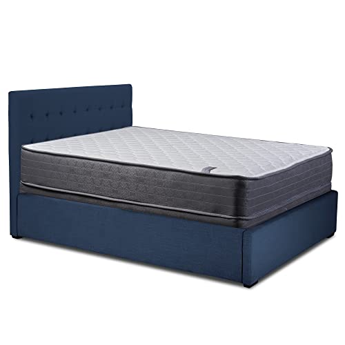 Spring Solution, 10-Inch Medium Plush Tight Top Innerspring Mattress & 4" Wood Box Spring Set, Twin #TOP1