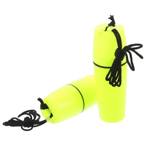 Healeved Lot de 2 Boîtes Étanches en Plastique Jaune, Cylindriques et Compactes, Récipient Étanche Portable pour Plage, Kayak et Sports Nautiques, Protection Fiable L’Eau et Stockage