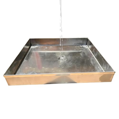 Multi Purpose 304 Stainless Steel Drain Pan Air Conditioner Drip Tray for Grill Oil Guard Flower Pots Pet Water Trays Workshop Storage HVAC Drain pan(60x40cm(24x16in)) Multi Purpose 304 Stainless Steel Drain Pan Air Conditioner Drip Tray for Grill Oil Guard Flower Pots Pet Water Trays Workshop Storage HVAC Drain pan(60x40cm(24x16in))