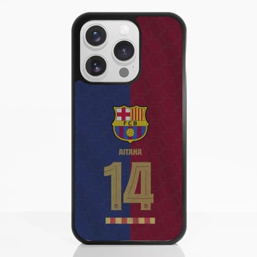 Carcasa iPhone 15 Pro FC Barcelona negro con efecto 3D patentado