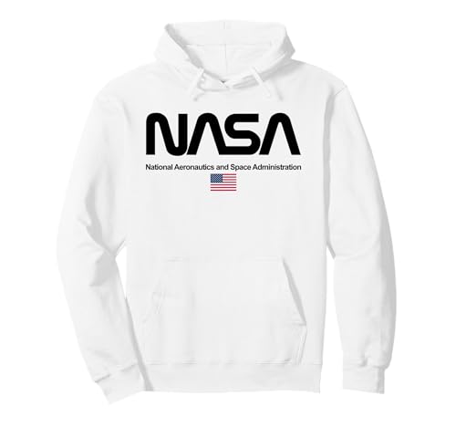 Image of NASA Worm Logotype - Symbol of NASA Pullover Hoodie