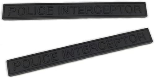 2 emblemas de metal 3D de interceptación de policía para automóvil, insignia de policía, guardabarros, maleta, insignias deportivas, placa de
