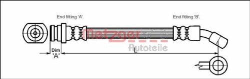 Preisvergleich Produktbild Metzger 4110072 Bremsschlauch