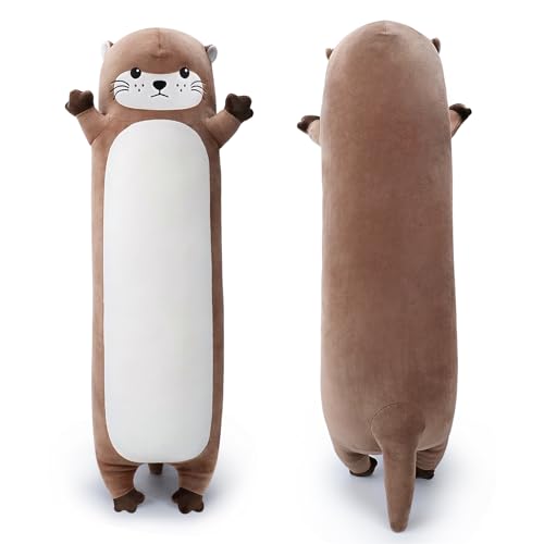 33,46 zoll Otter Plüschtier Groß Stofftier Otter Kuscheltier Kissen Plüschtier Anime Stofftier Langes Spielzeug für Kinder Erwachsene Kawaii Plush Kuscheltier Groß umarmungskissen Anime