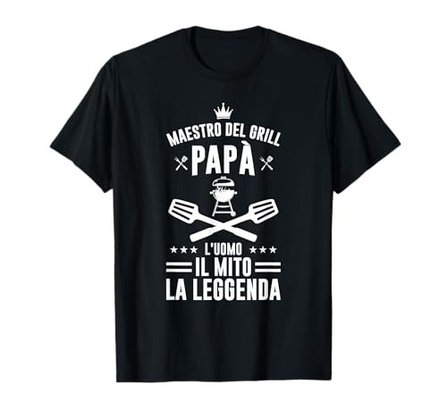 Divertente Barbecue Regali BBQ Papà Maestro Di Griglia Maglietta