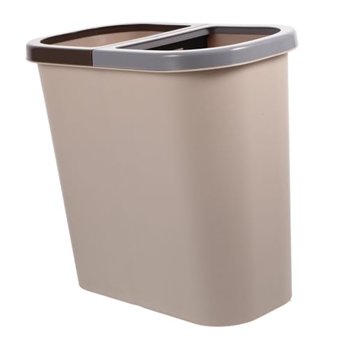 Caneca de basura pequeña rectangular de plástico