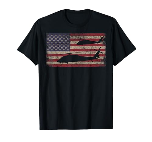 UH-60 Black Hawk Helicopter USA Vintage American T-Shirt