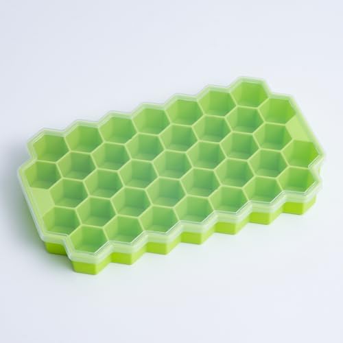 Bandejas para cubitos de hielo hexagonales verdes miniatura 2