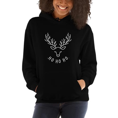 Sweat à capuche renne de Noël unisexe pour vos soirées d'hiver