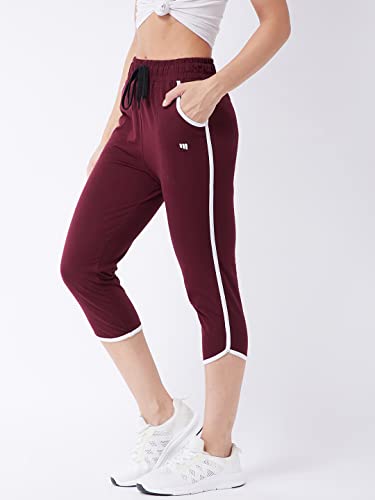 Image of Modeve Women Striped Cotton Blend Capri