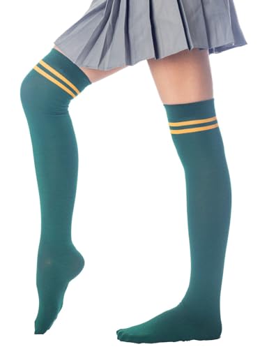 Image of iB-iP Women's Football Style Stripes Sports Thigh High Long Socks