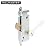 HILLMASTER Replacement Mortise Lock 45° and White Latch Lever for Patio Door Handle Set Mortise Style Non-keyed Sliding Patio Glass Door Handles, Fits 3-15/16” Screw Hole Spacing