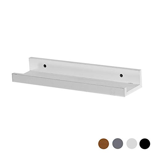 Harbour Housewares Estante de Pared para fotografías - Madera - Blanco - 32,5u00a0cm