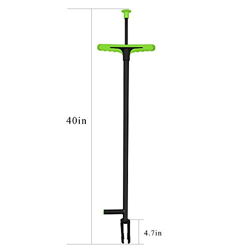 FLORA GUARD 3.3 Feet Weeding Tool- Stand-Up Weeder Removal Tool, No-Bending Weeder Remover with Foot Plate and 4 Claws